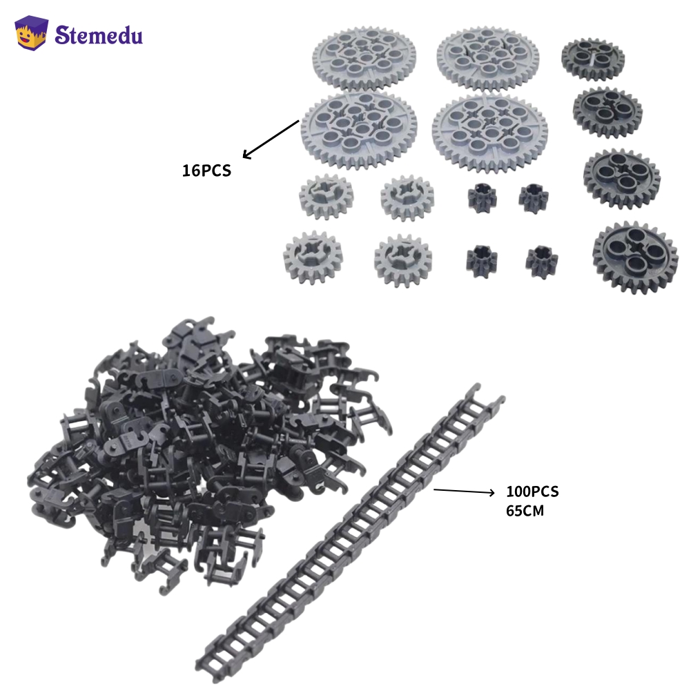 Lego Set Technic - 16 SZTUK Klocki konstrukcyjne MOC Zębatka